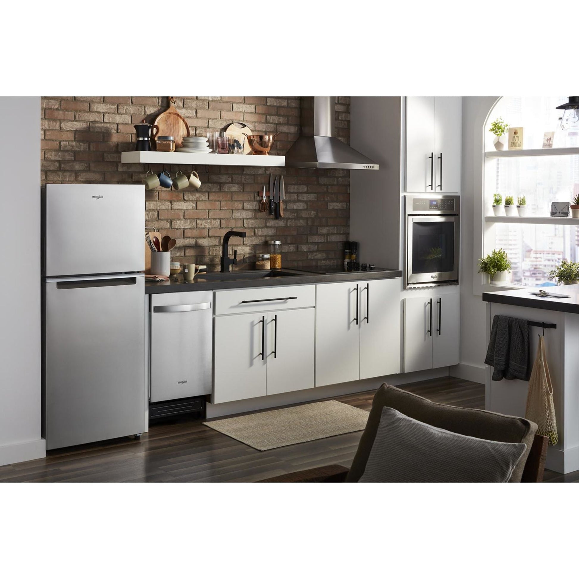 Whirlpool Top Mount Fridge (WRT312CZJZ) - Stainless Steel