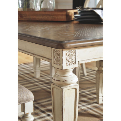 Realyn 9 Piece Dining Room - Chipped White - (PKG002227)