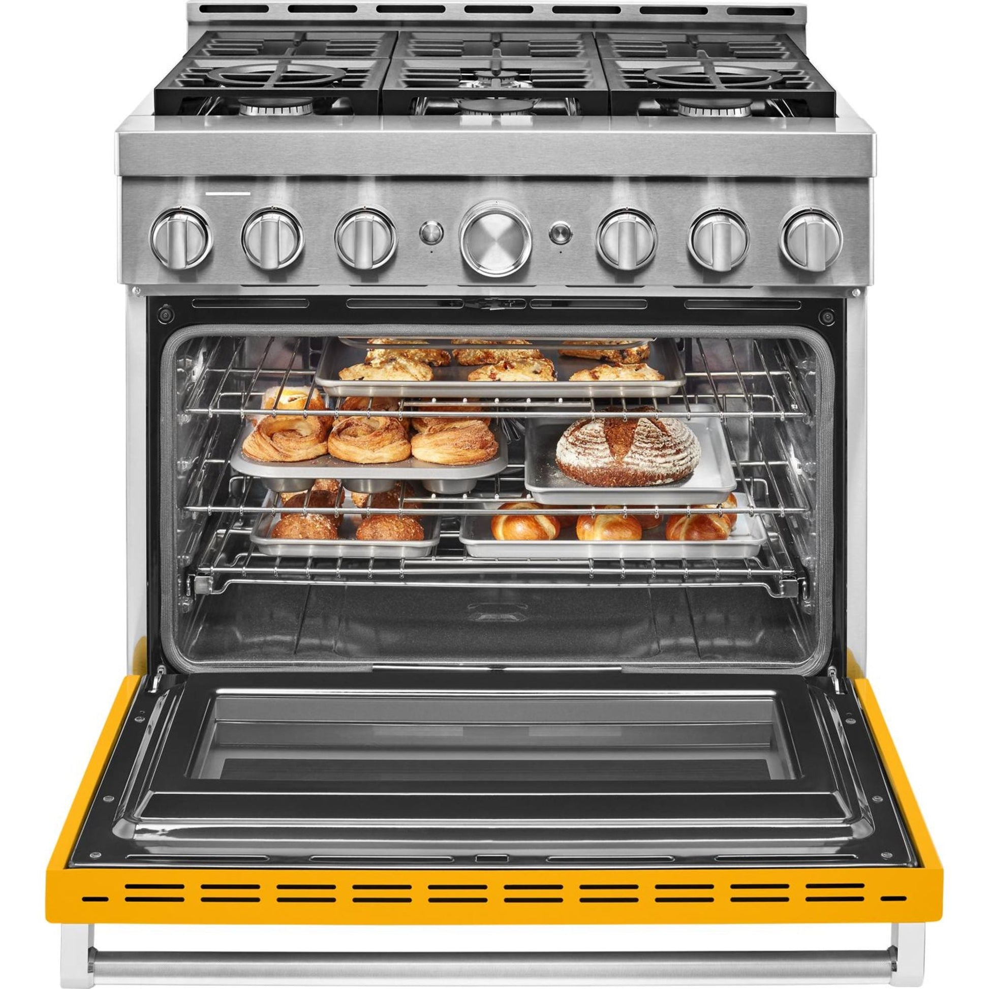KitchenAid Gas Range (KFGC506JYP) - Yellow Pepper