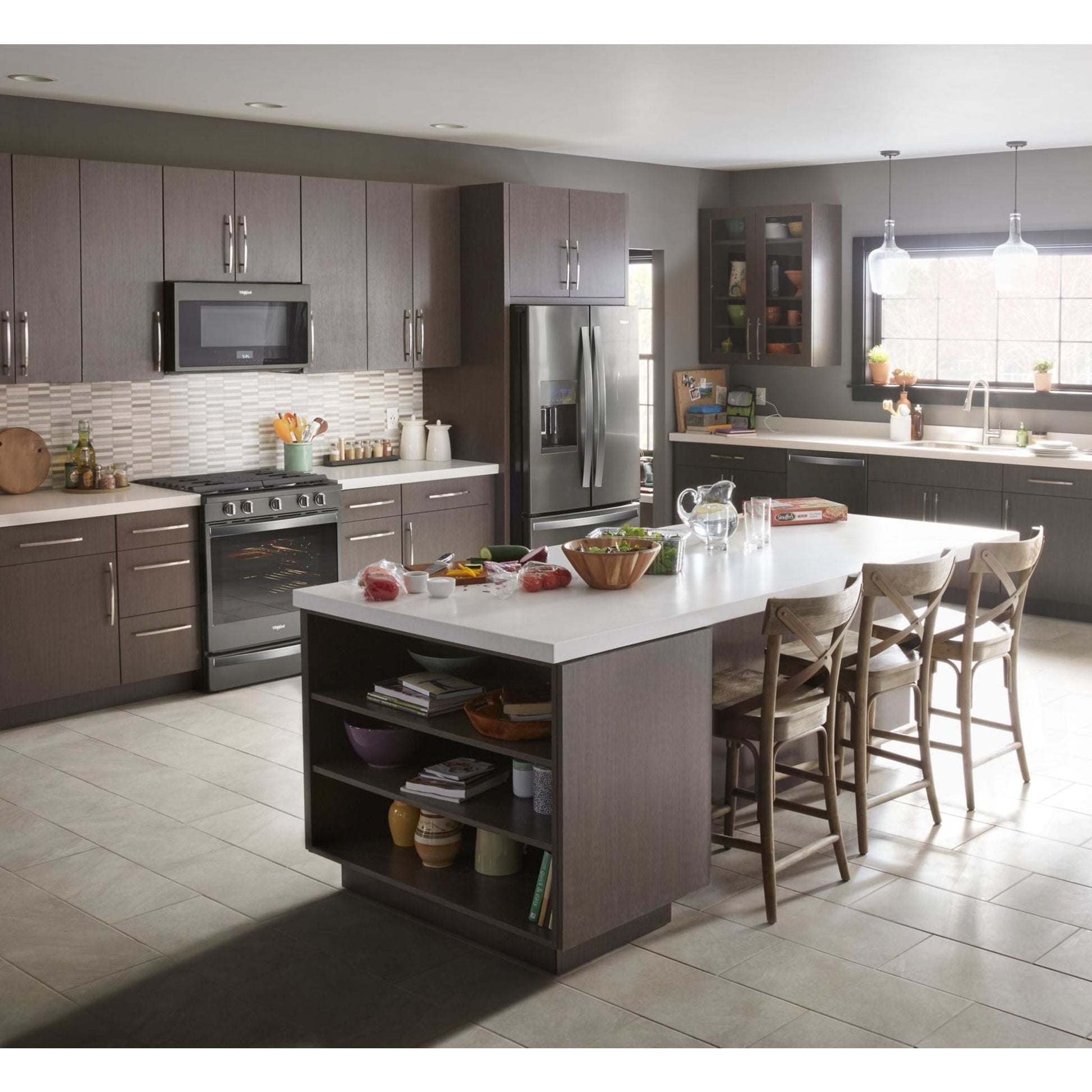 Whirlpool Gas Range (WEG750H0HV) - Black Stainless