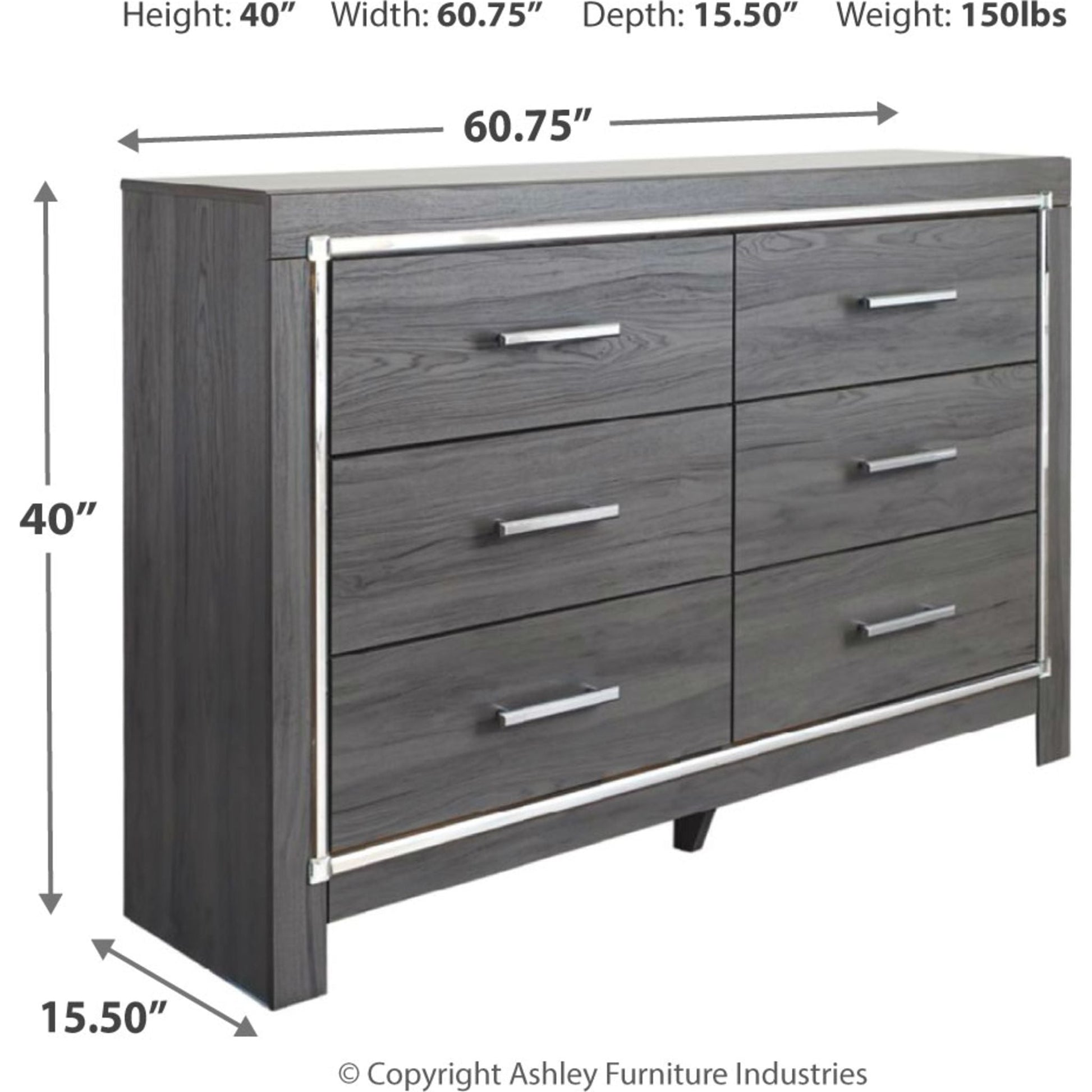 Lodanna 5 Piece Bedroom Package - Gray