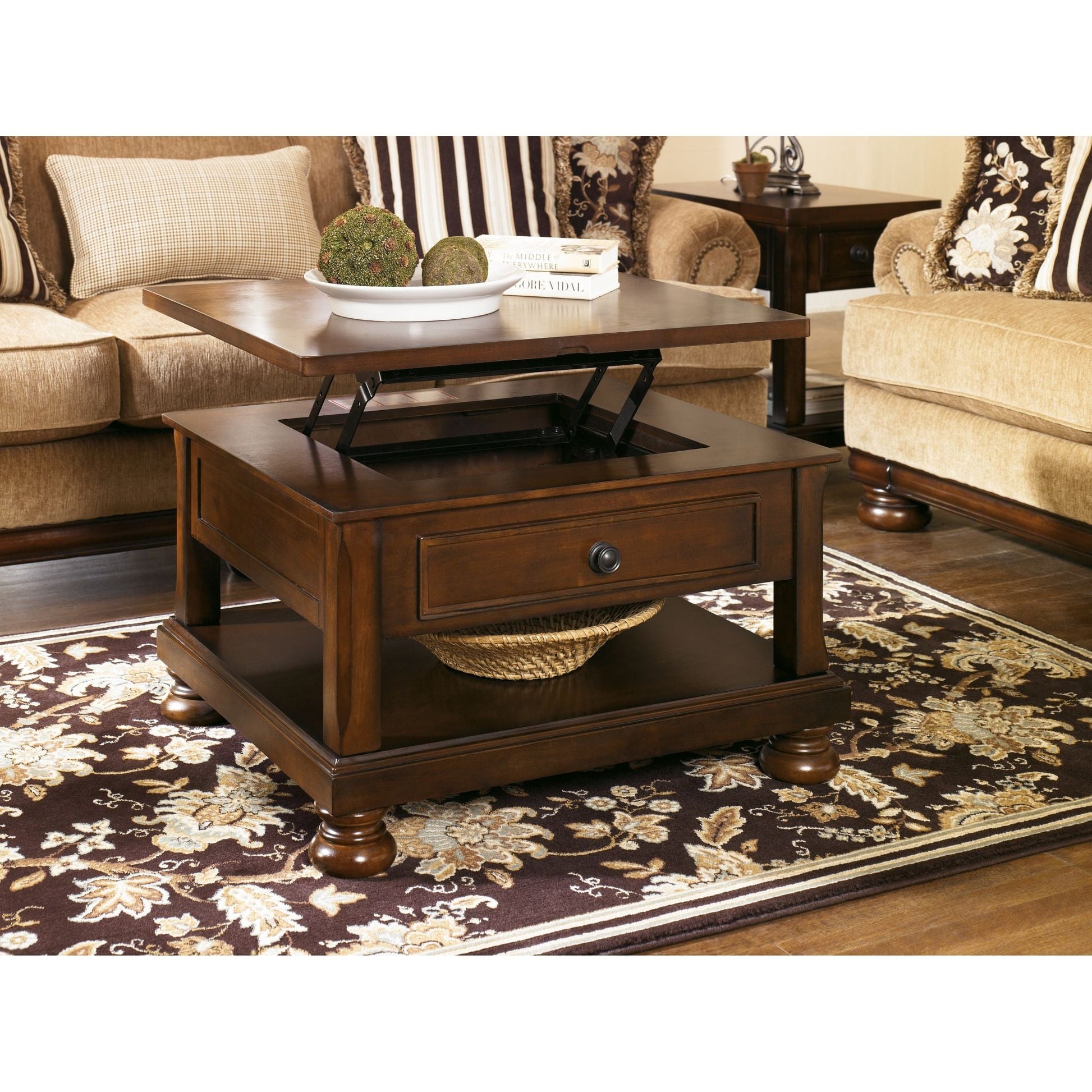 Porter Coffee Table - Rustic Brown