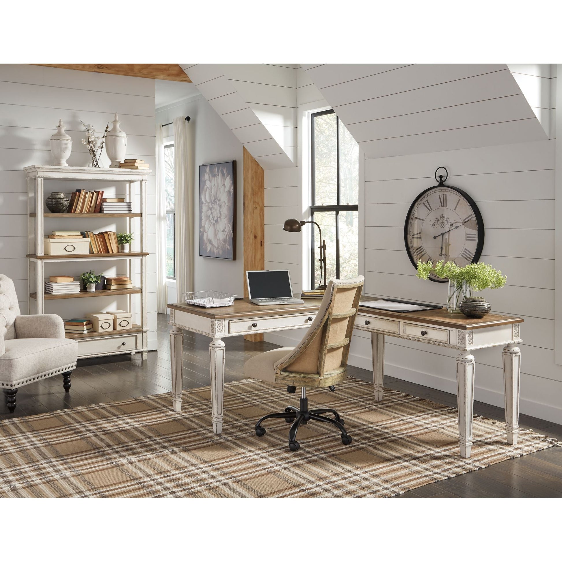 Realyn 2 Piece Home Office Package - Two-tone