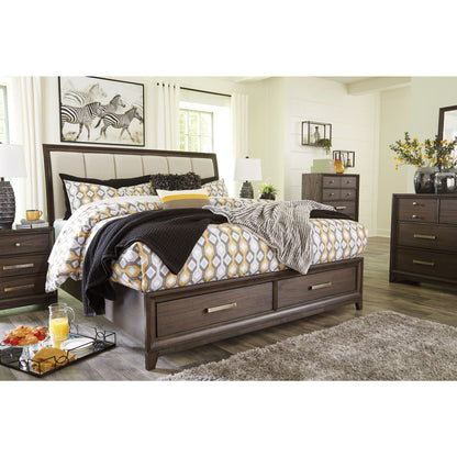 Barrington Heights 3 Piece King Storage Bed - Gray