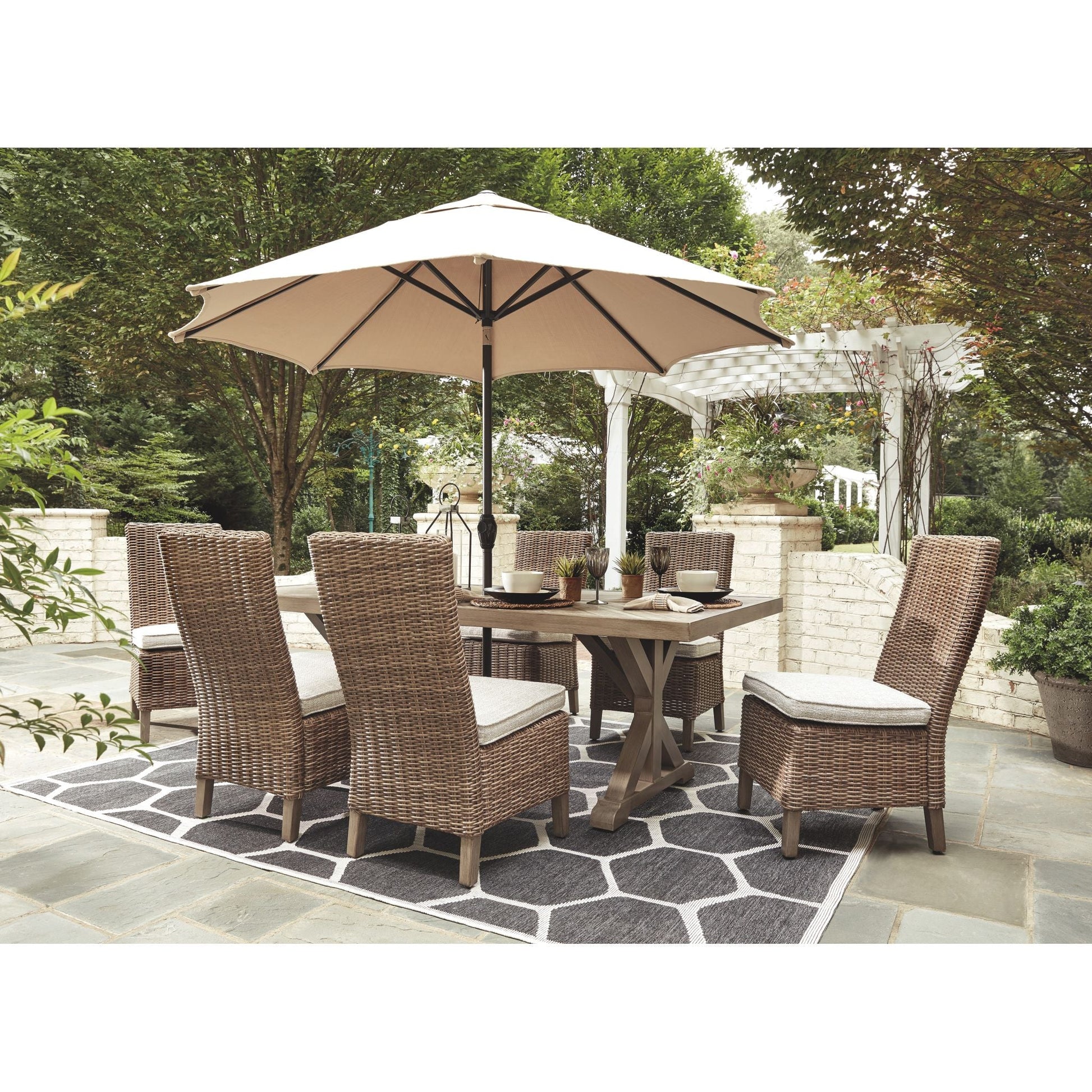 Outdoor Beachcroft Collection 7 Piece Package Beige