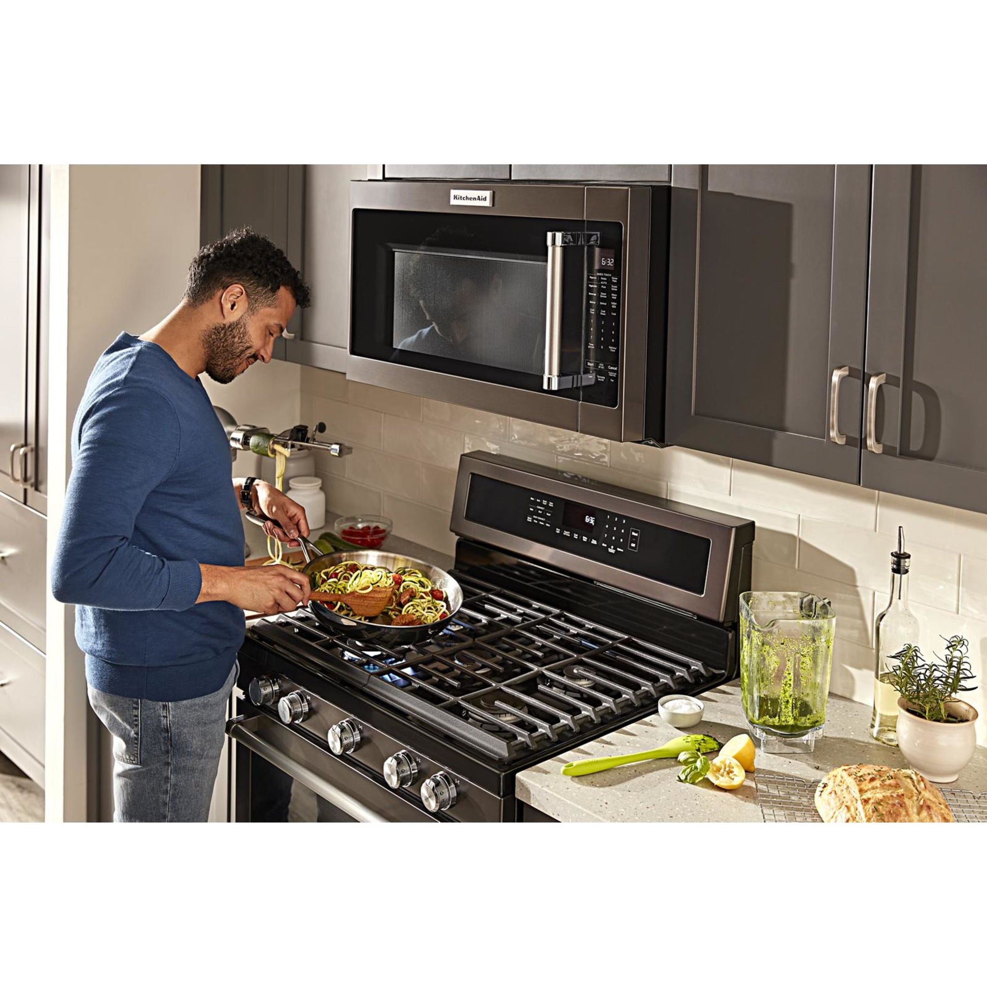 KitchenAid Gas Range (KFGG500EBS) - Black Stainless Steel