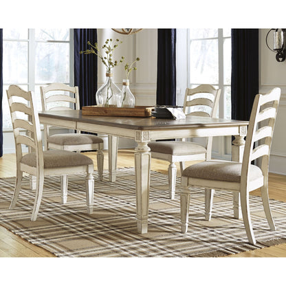 Realyn 9 Piece Dining Room - Chipped White - (PKG002227)