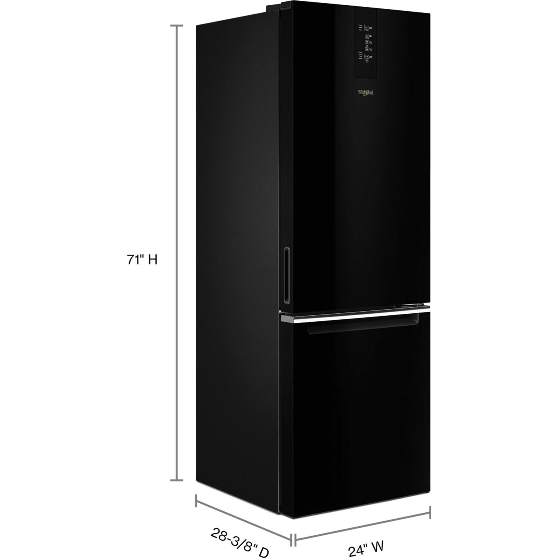 Whirlpool Bottom Mount Fridge (WRB533CZJB) - Black