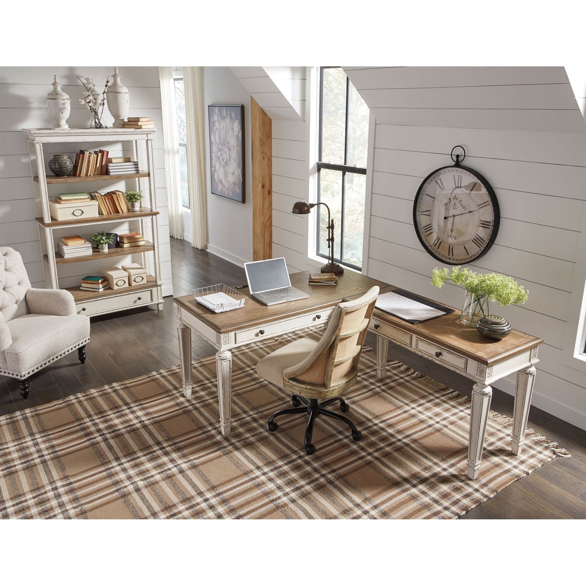 Realyn 2 Piece Home Office Package - Two-tone