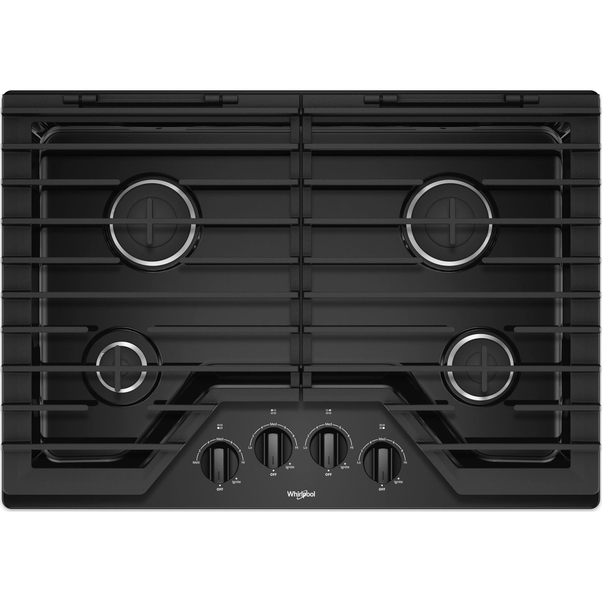 Whirlpool 30" Gas Cooktop (WCG55US0HB) - Black