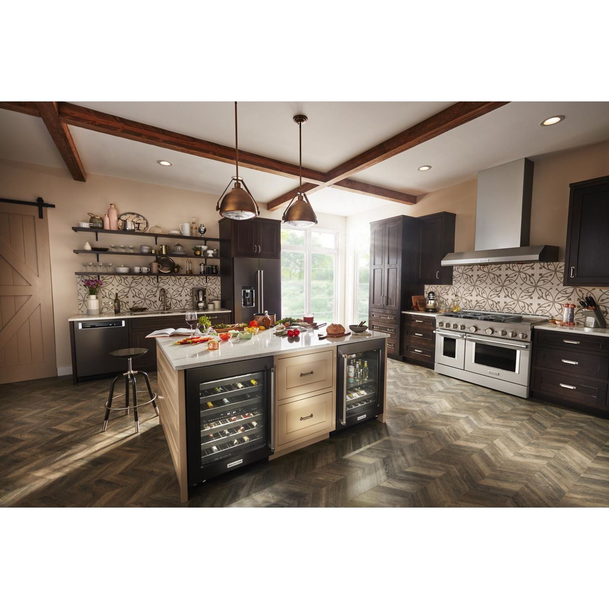 KitchenAid French Door Fridge (KRFC704FBS) - Black Stainless