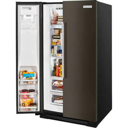 KitchenAid Side x Side Fridge (KRSF705HBS) - Black Stainless