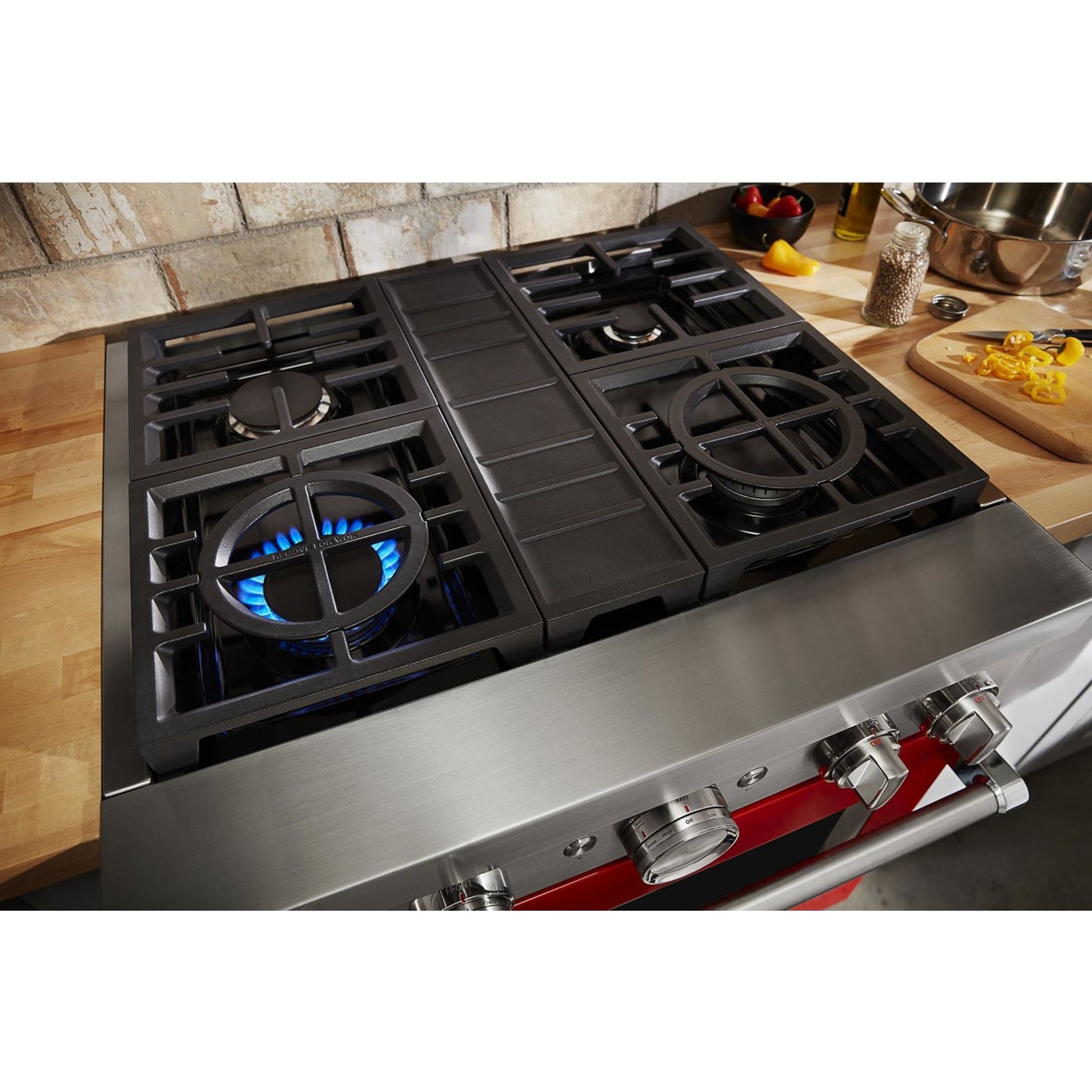 KitchenAid Dual Fuel Range (KFDC500JPA) - Passion Red