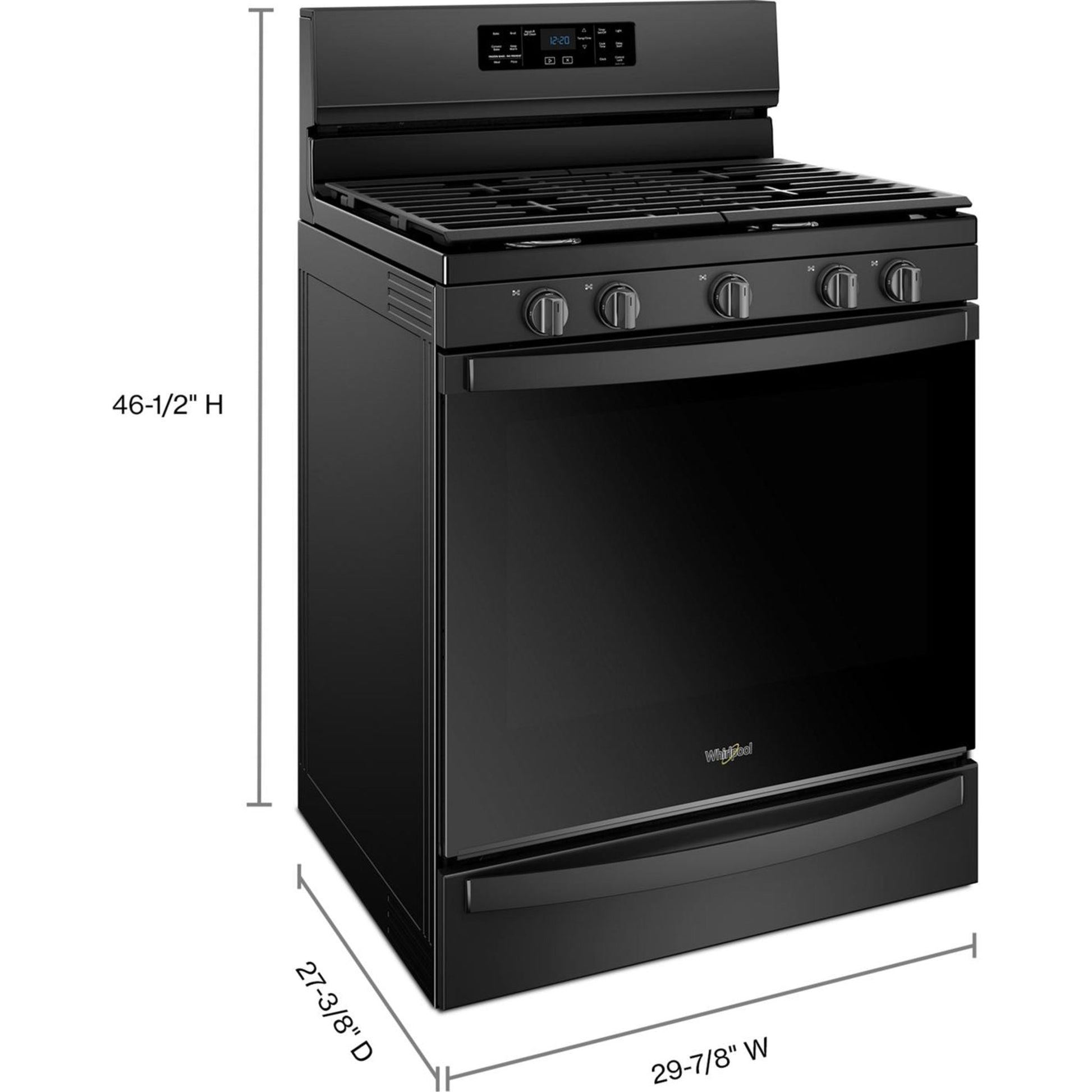 Whirlpool Convection Range (WFG775H0HB) - Black