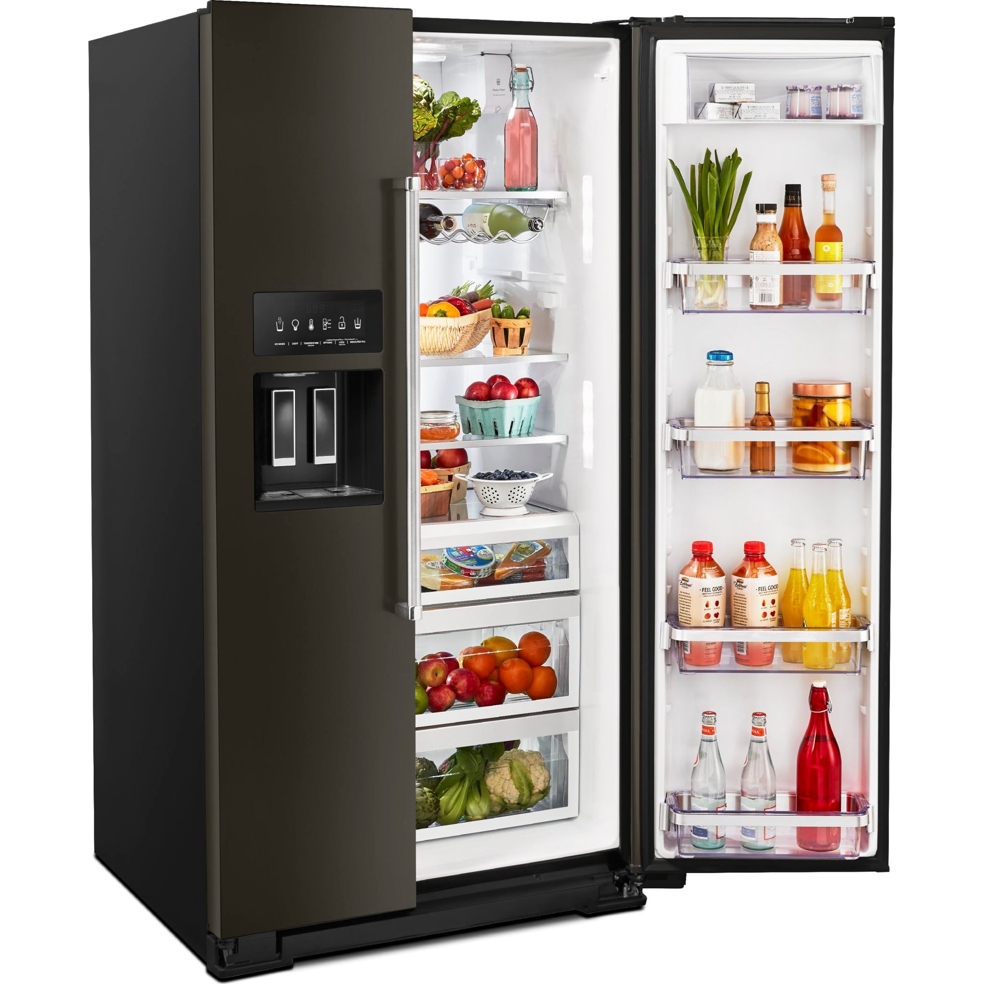 KitchenAid Side x Side Fridge (KRSF705HBS) - Black Stainless