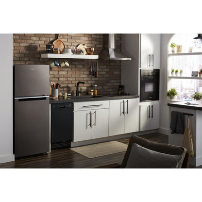 Whirlpool Top Mount Fridge (WRT312CZJV) - Black Stainless