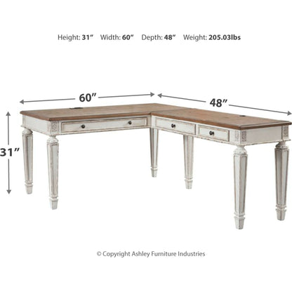 Realyn 2 Piece Home Office Package - Two-tone
