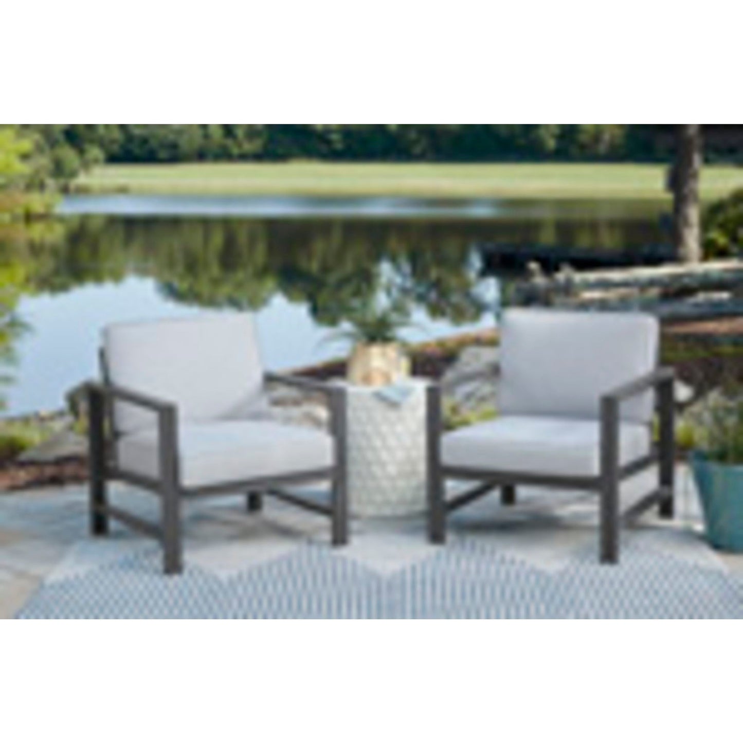 Outdoor Fynnegan Lounge Chair-Set of 2 Gray
