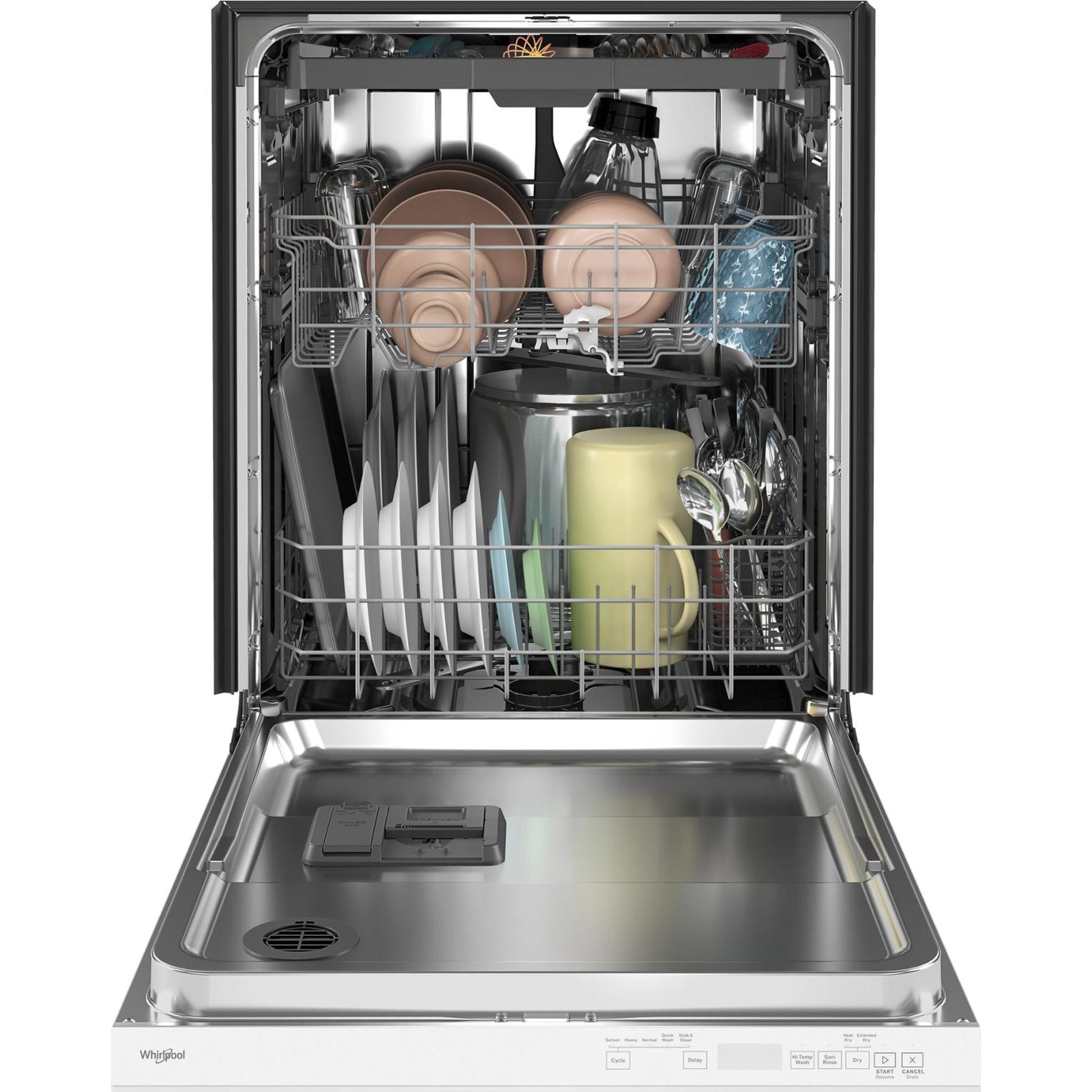 Whirlpool Dishwasher Stainless Steel Tub (WDTA50SAKW) - White