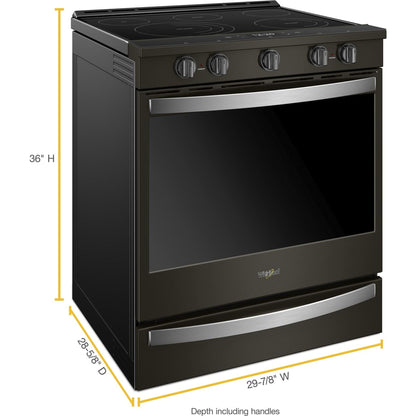Whirlpool Front Control Range (YWEE750H0HV) - Black Stainless