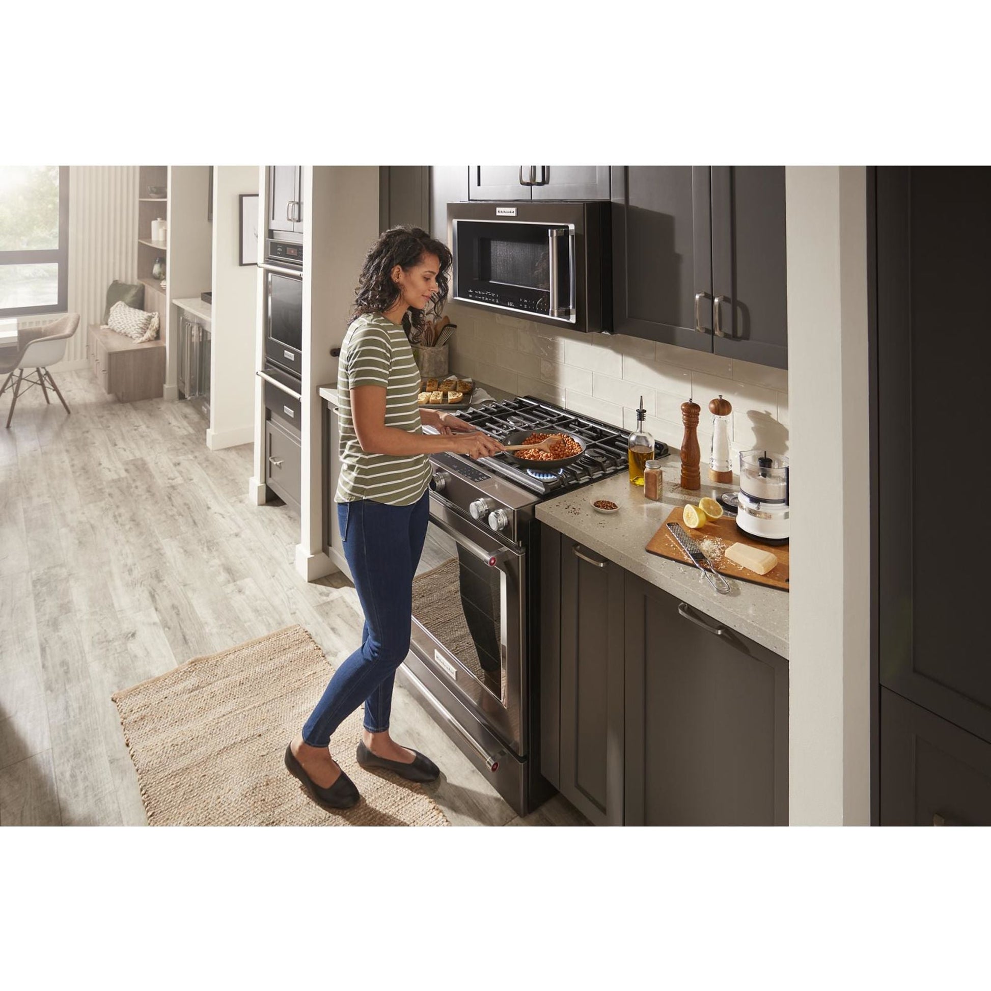 KitchenAid Gas Range (KSGG700EBS) - Black Stainless Steel