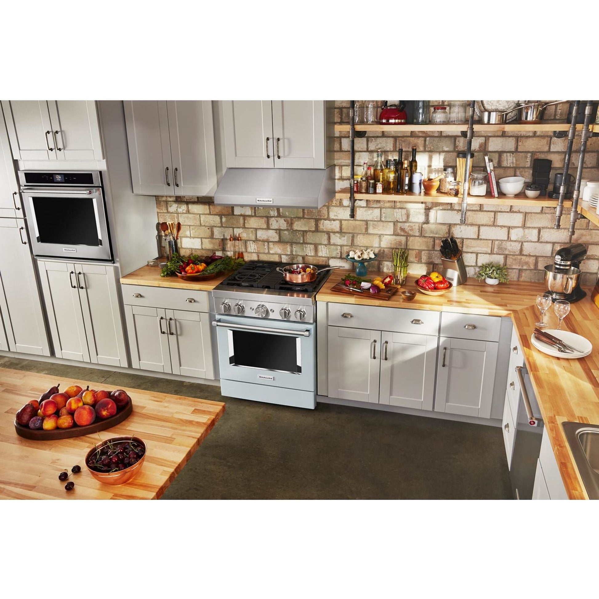 KitchenAid Dual Fuel Range (KFDC500JMB) - Misty Blue