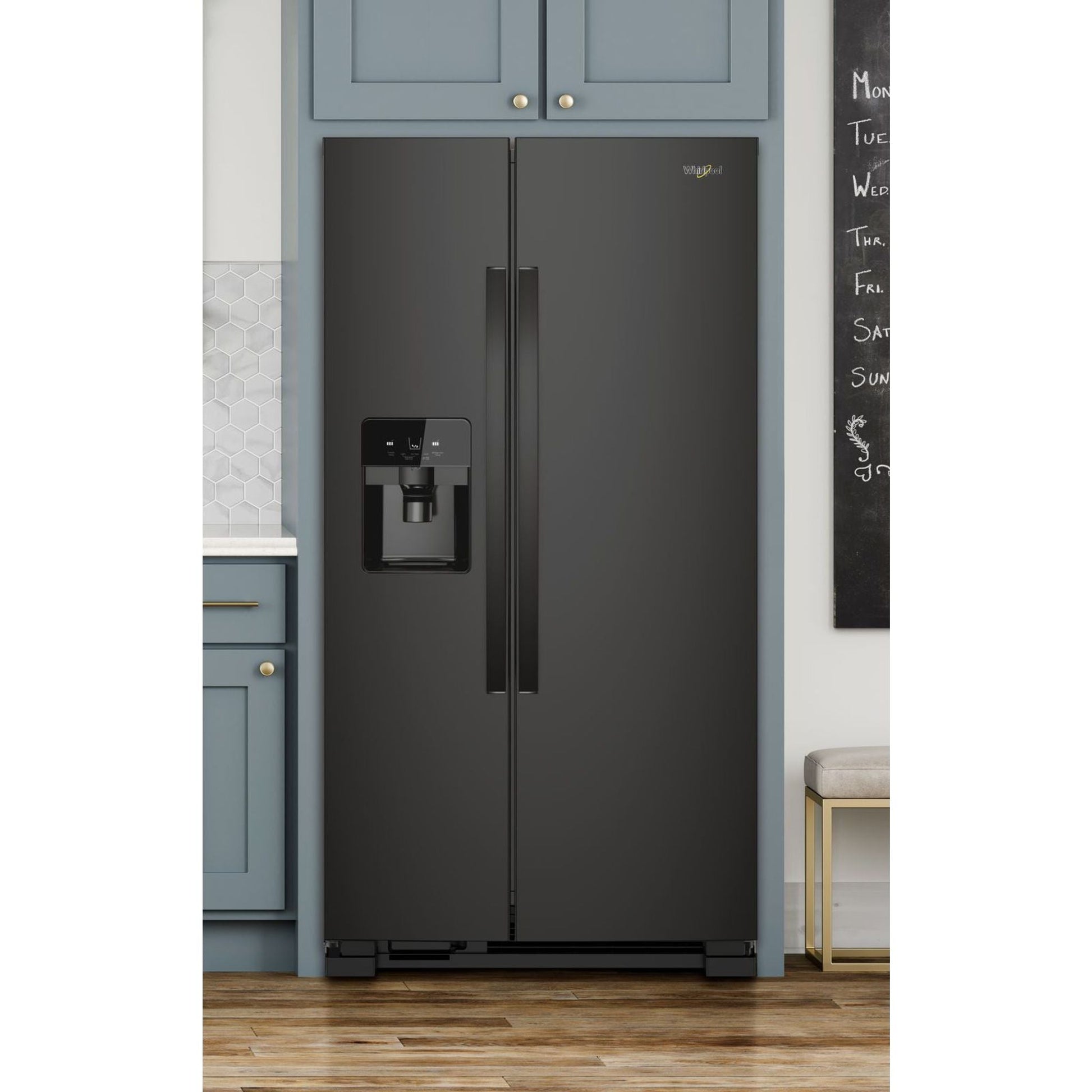 Whirlpool Side x Side Fridge (WRS325SDHB) - Black