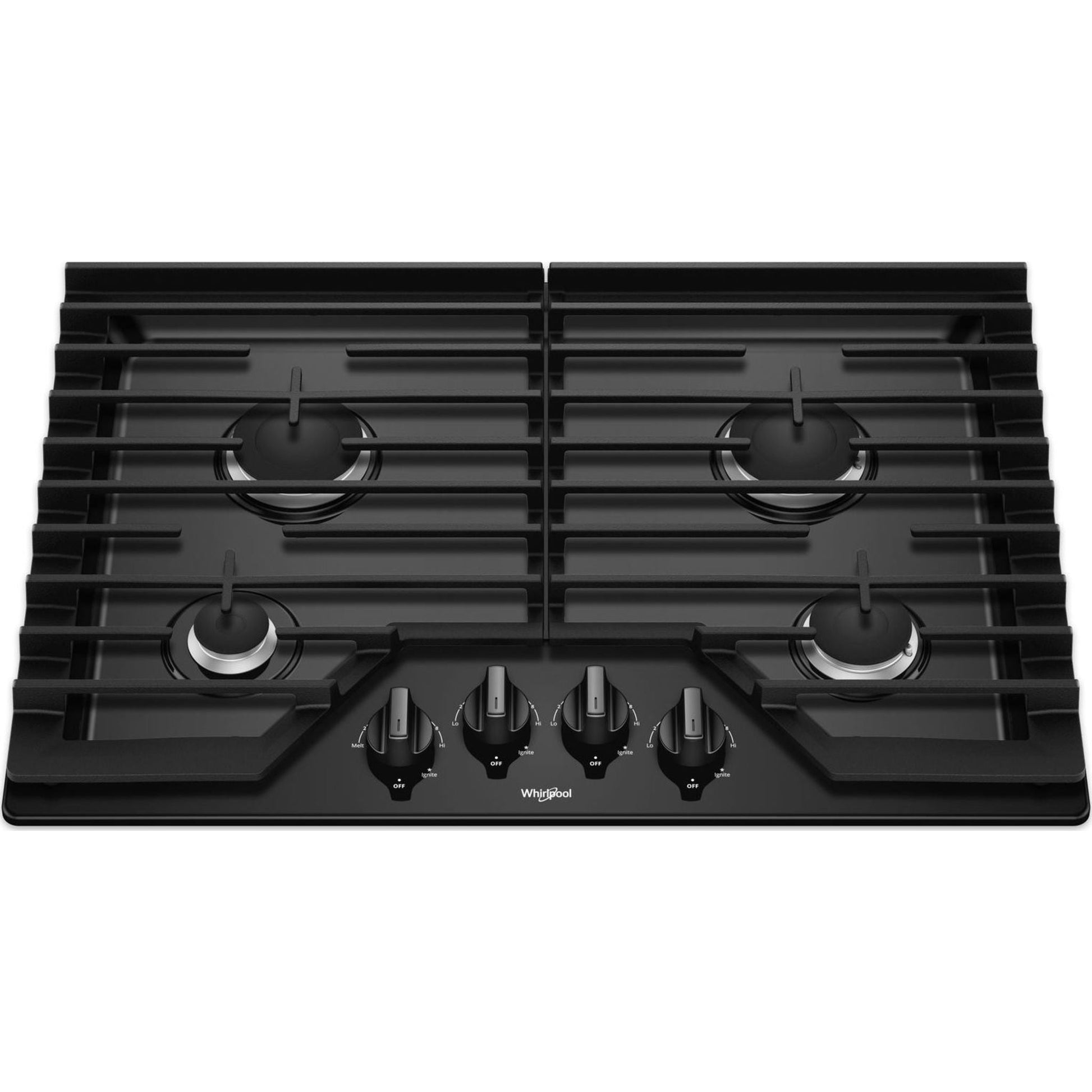 Whirlpool 30" Gas Cooktop (WCG55US0HB) - Black