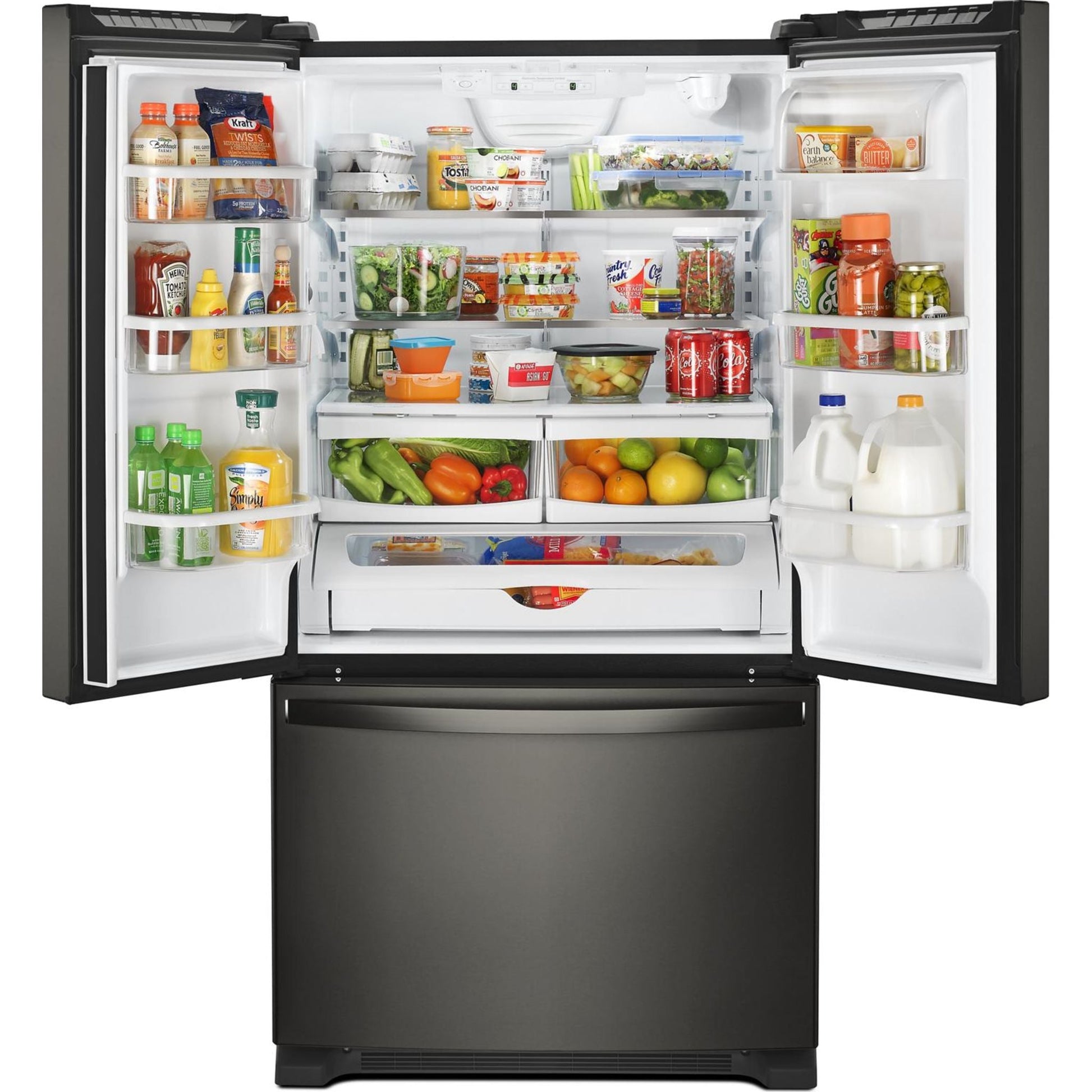 Whirlpool French Door Fridge (WRF535SWHV) - Black Stainless