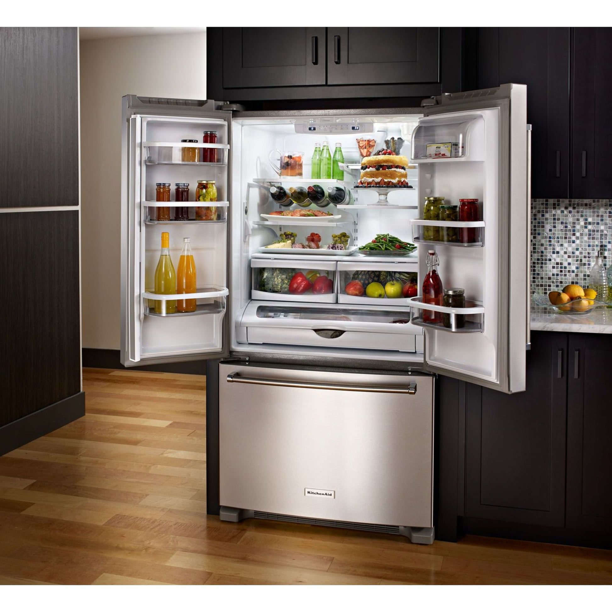 KitchenAid French Door Fridge (KRFF305ESS) - Stainless Steel