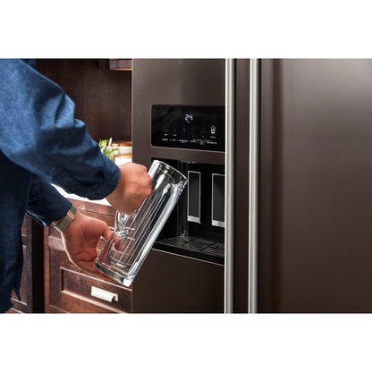 KitchenAid Side x Side Fridge (KRSF705HBS) - Black Stainless