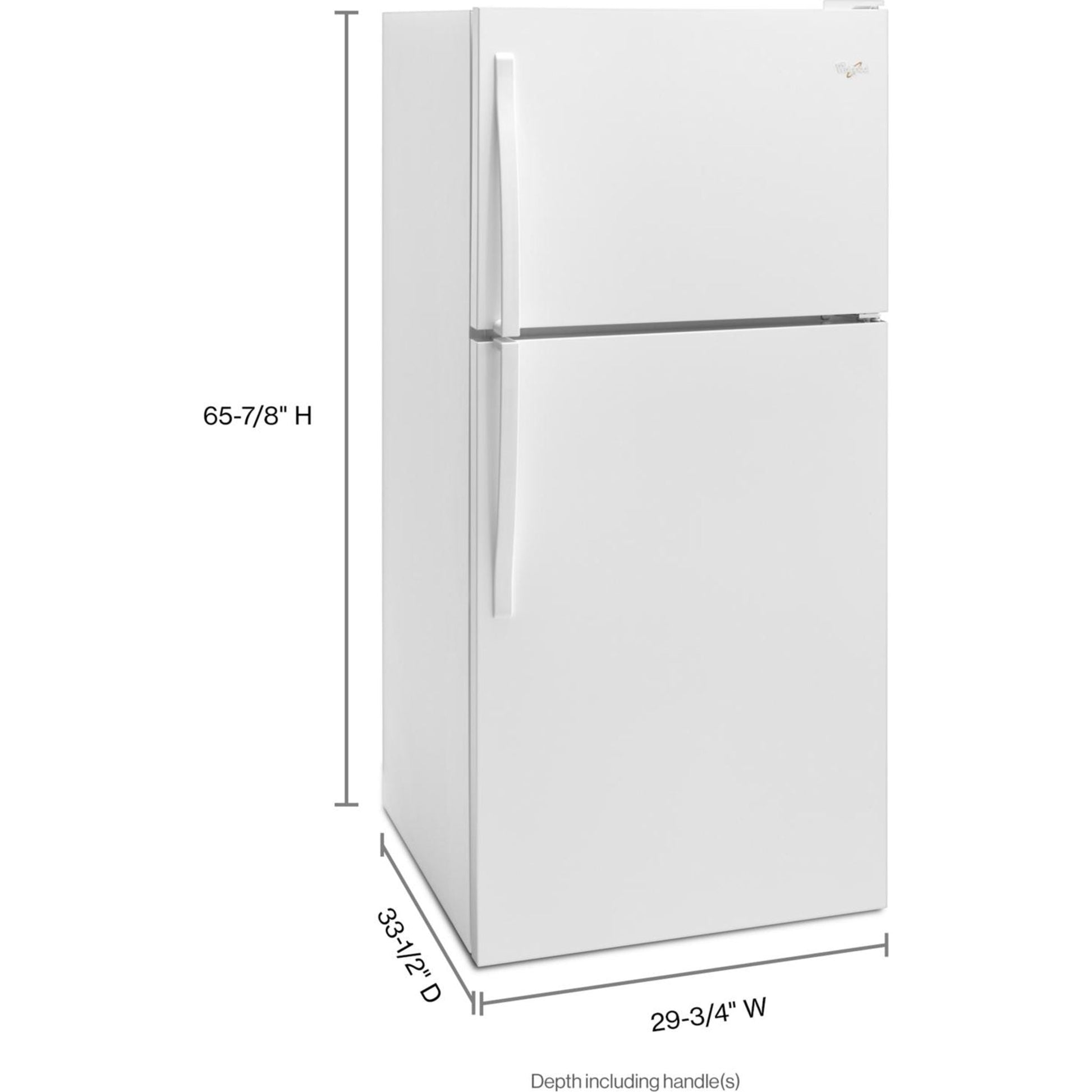 Whirlpool Top Mount Fridge (WRT318FZDW) - White
