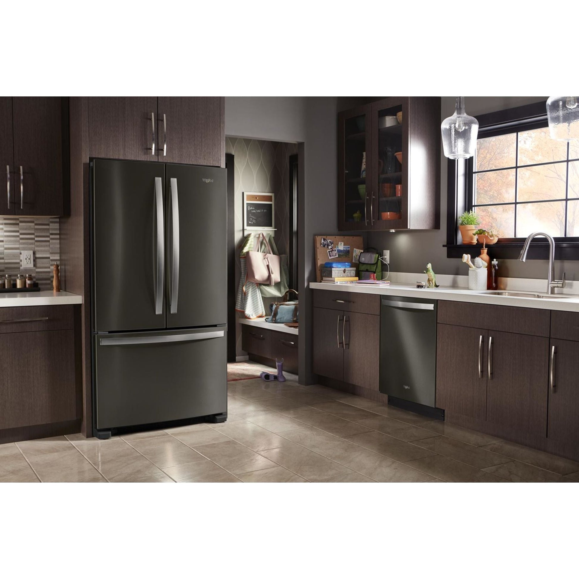 Whirlpool French Door Fridge (WRF535SWHV) - Black Stainless