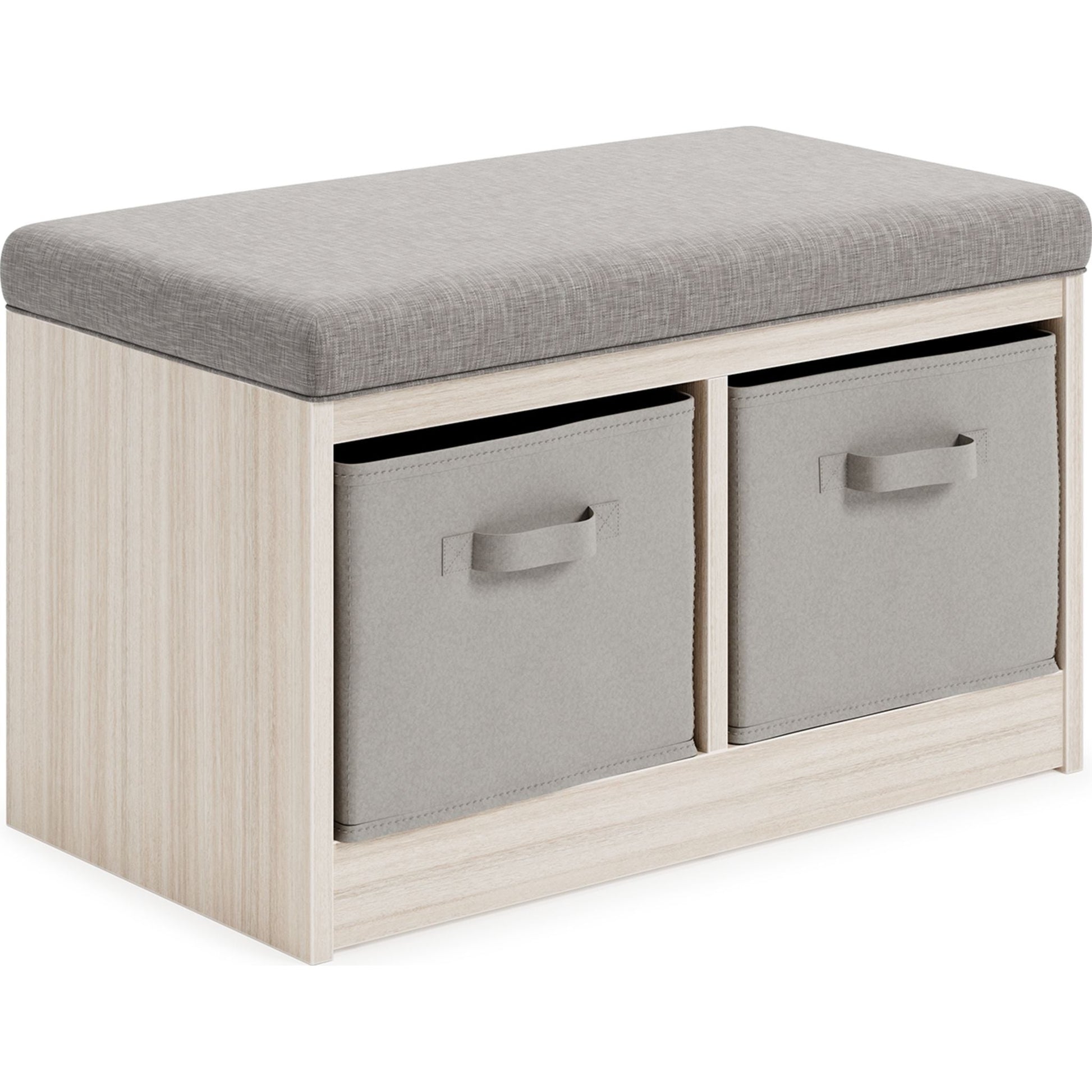 Blariden Storage Bench - Gray/Natural