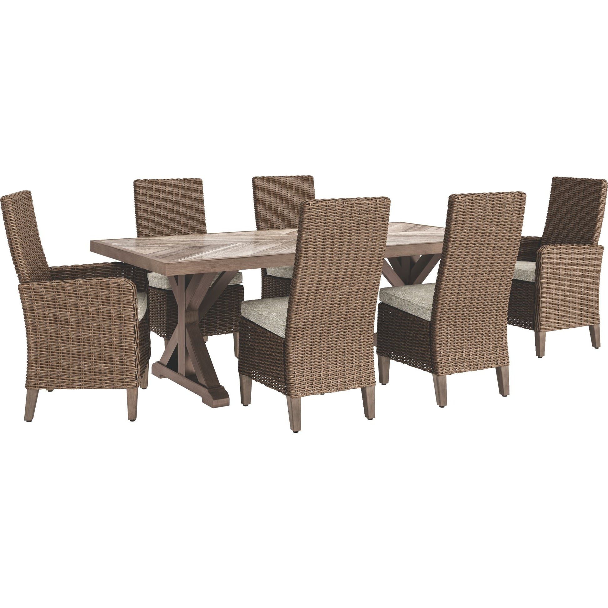 Outdoor Beachcroft Collection 7 Piece Package Beige