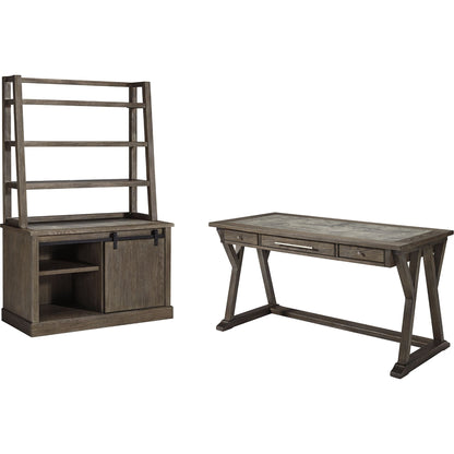 Luxenford 2 Piece Home Office Package - Grayish Brown