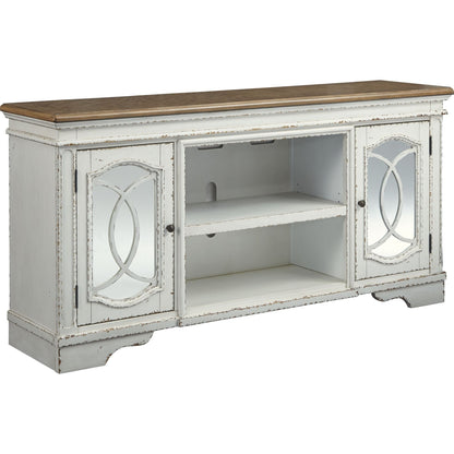 Realyn Large TV Stand - Chipped White