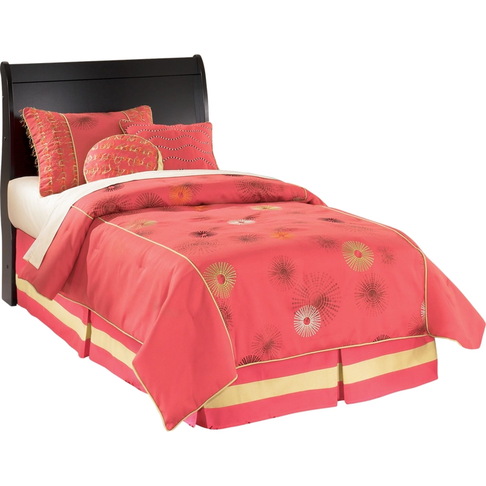 Huey Vineyard Twin Sleigh Headboard - Black