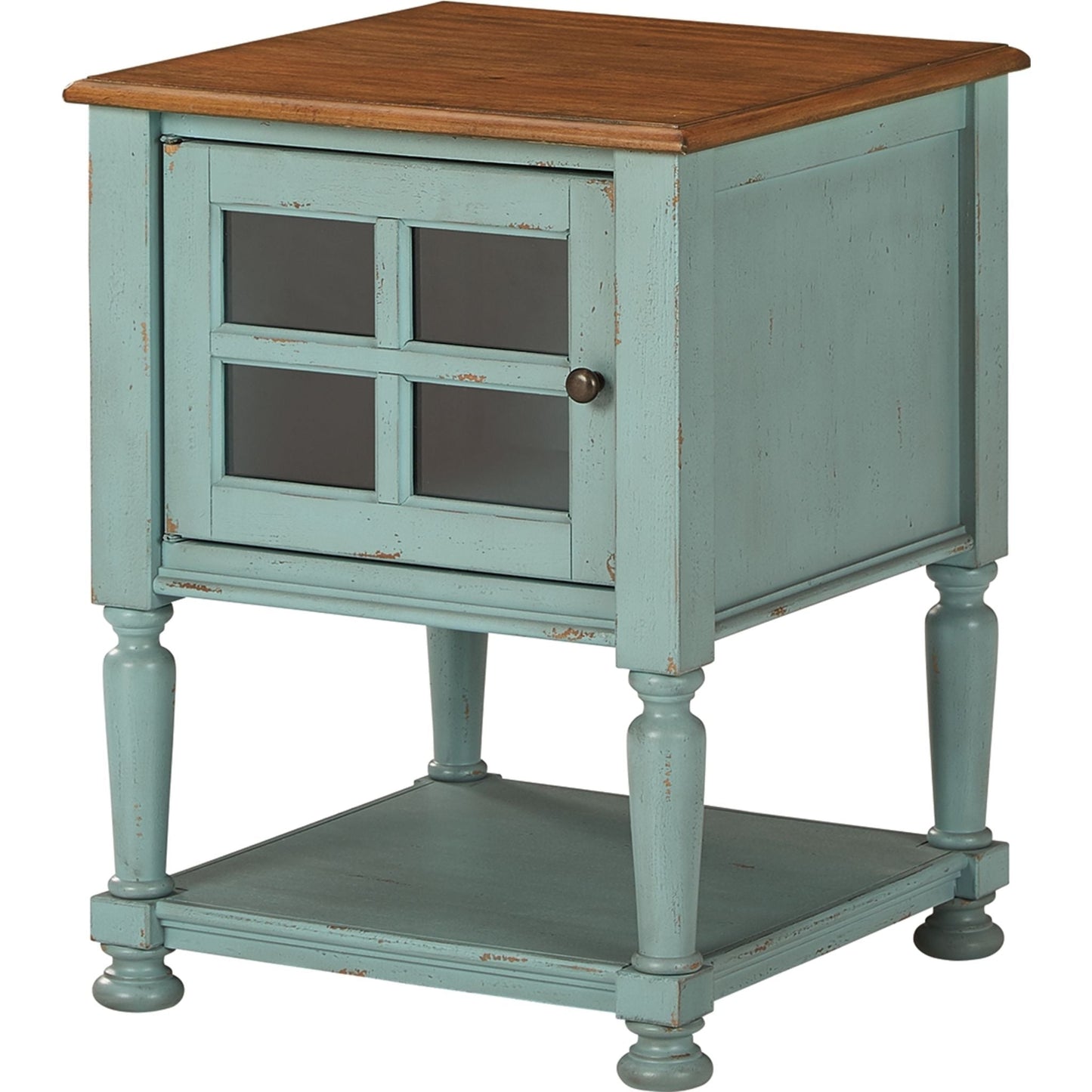 Mirimyn Accent Cabinet - Teal/Brown
