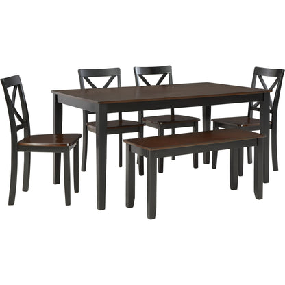 Larsondale 6 Piece Casual Dining - Brown/Black - (D379-325)