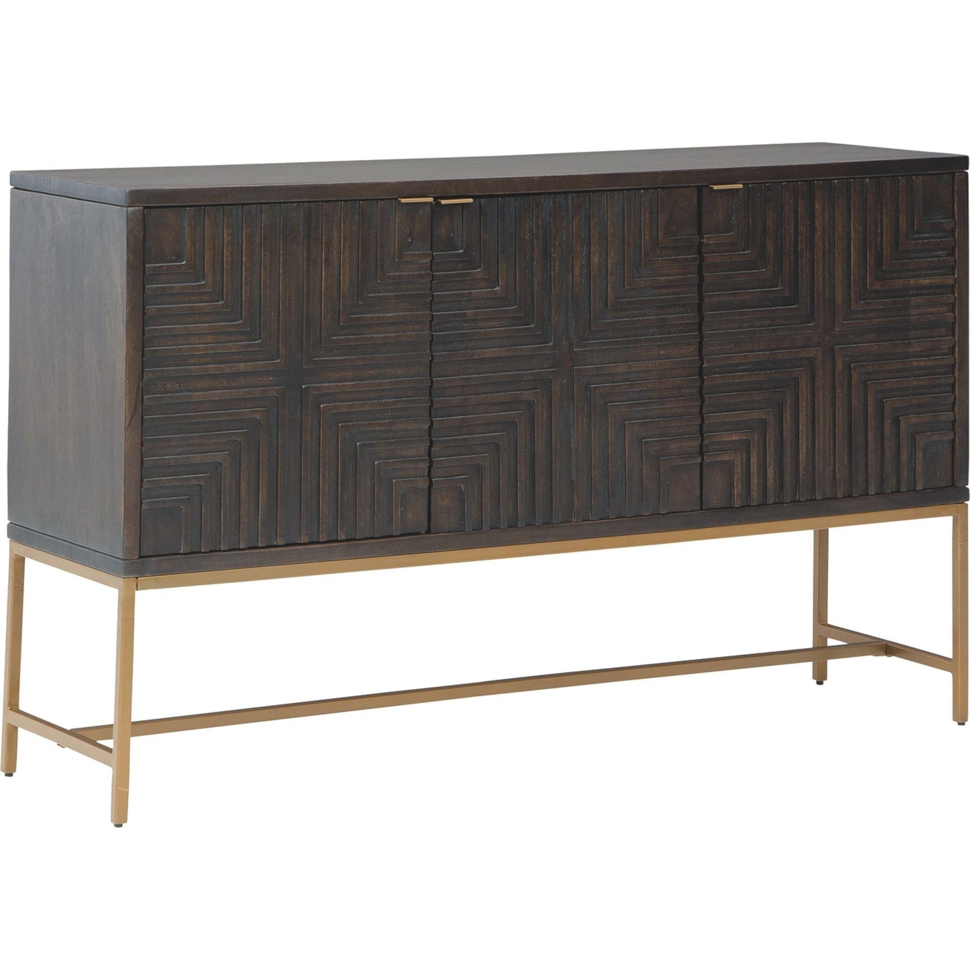 Elinmore Accent Cabinet - Brown/Gold Finish