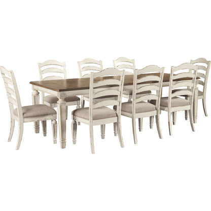 Realyn 9 Piece Dining Room - Chipped White - (PKG002227)