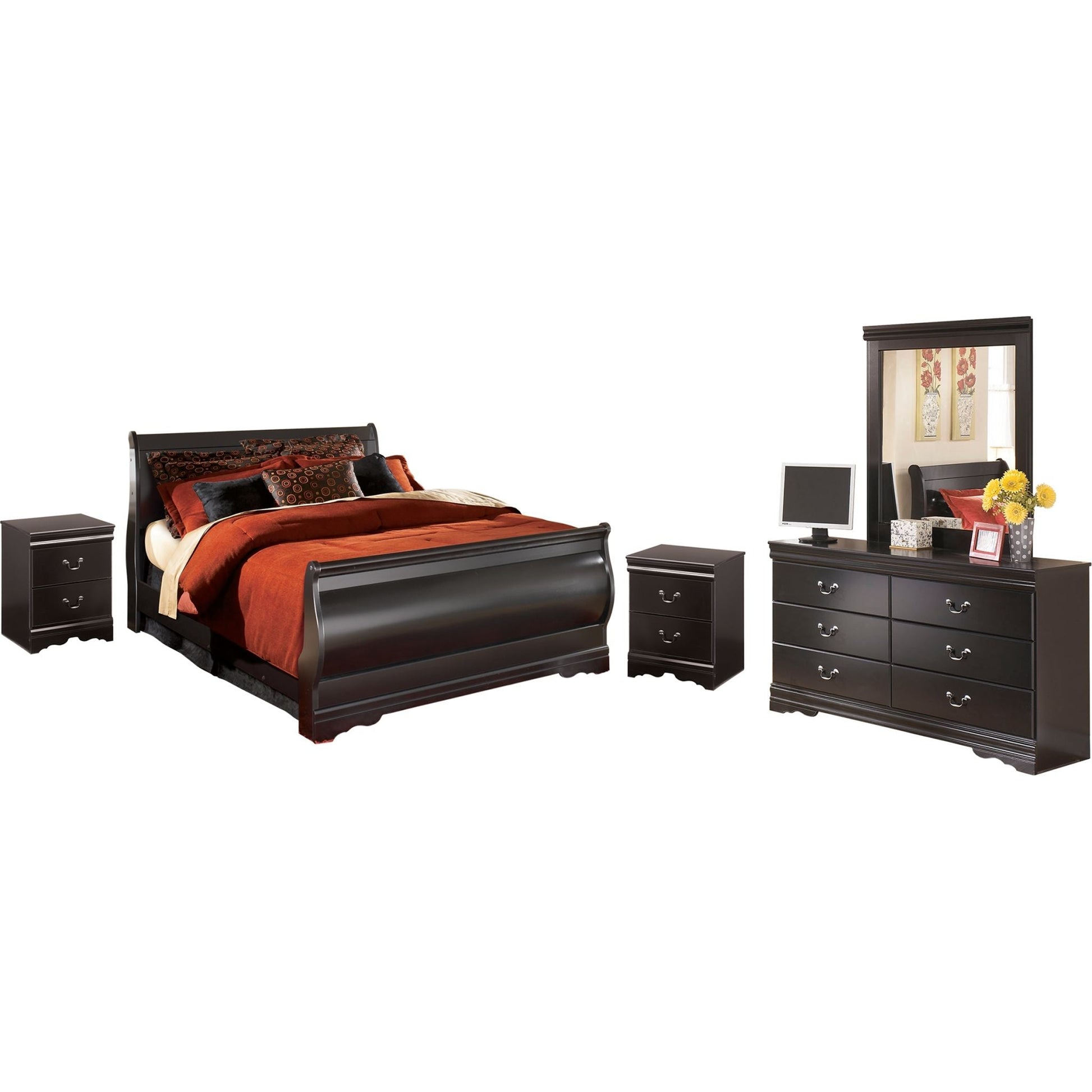 Huey Vineyard 7 Piece Bedroom Package - Black