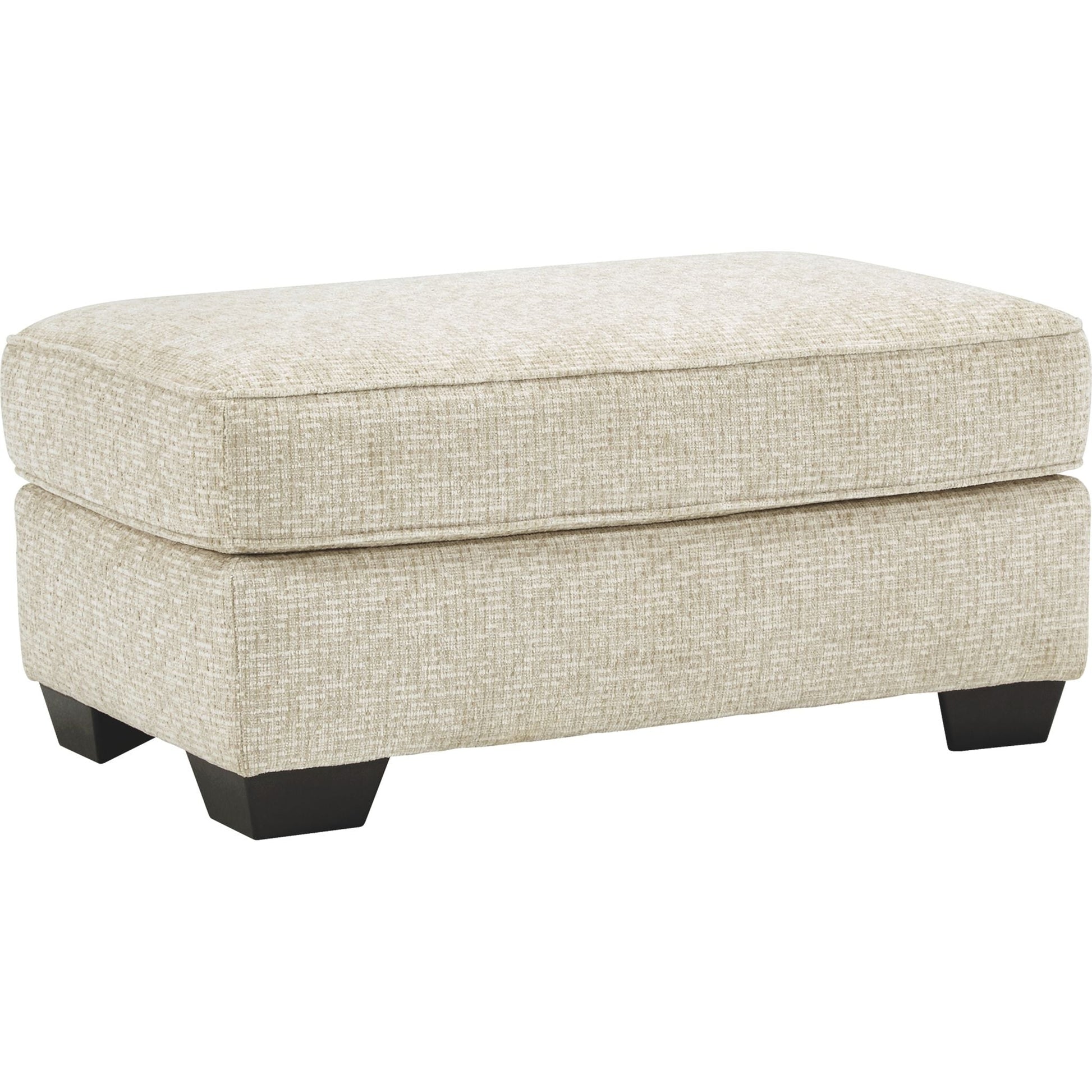 Haisley Ottoman - Ivory