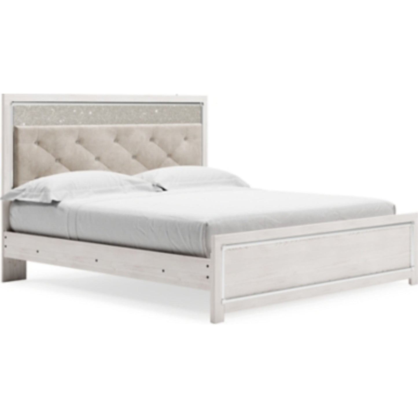 Altyra 3 Piece Panel Bed - White