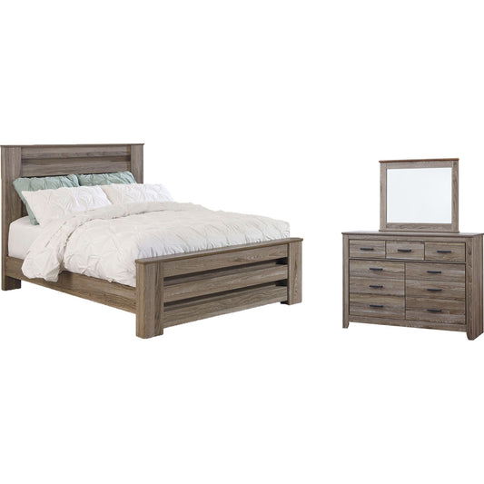 Zelen 5 Piece Queen Bedroom - Warm Grey