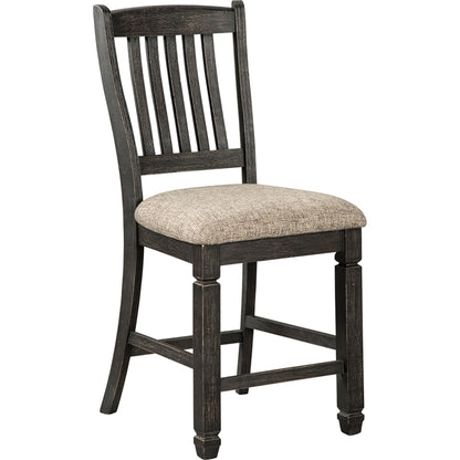 Tyler Creek Counter Stool - Black/Grey - (D736-124)
