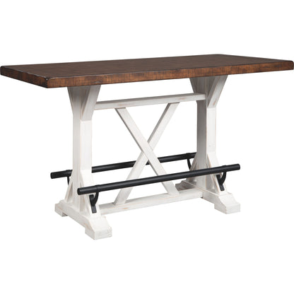 Valebeck Counter Table - White/Brown - (D546-13)