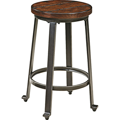 Challiman Bar Stool - Rustic Brown - (D307-124)