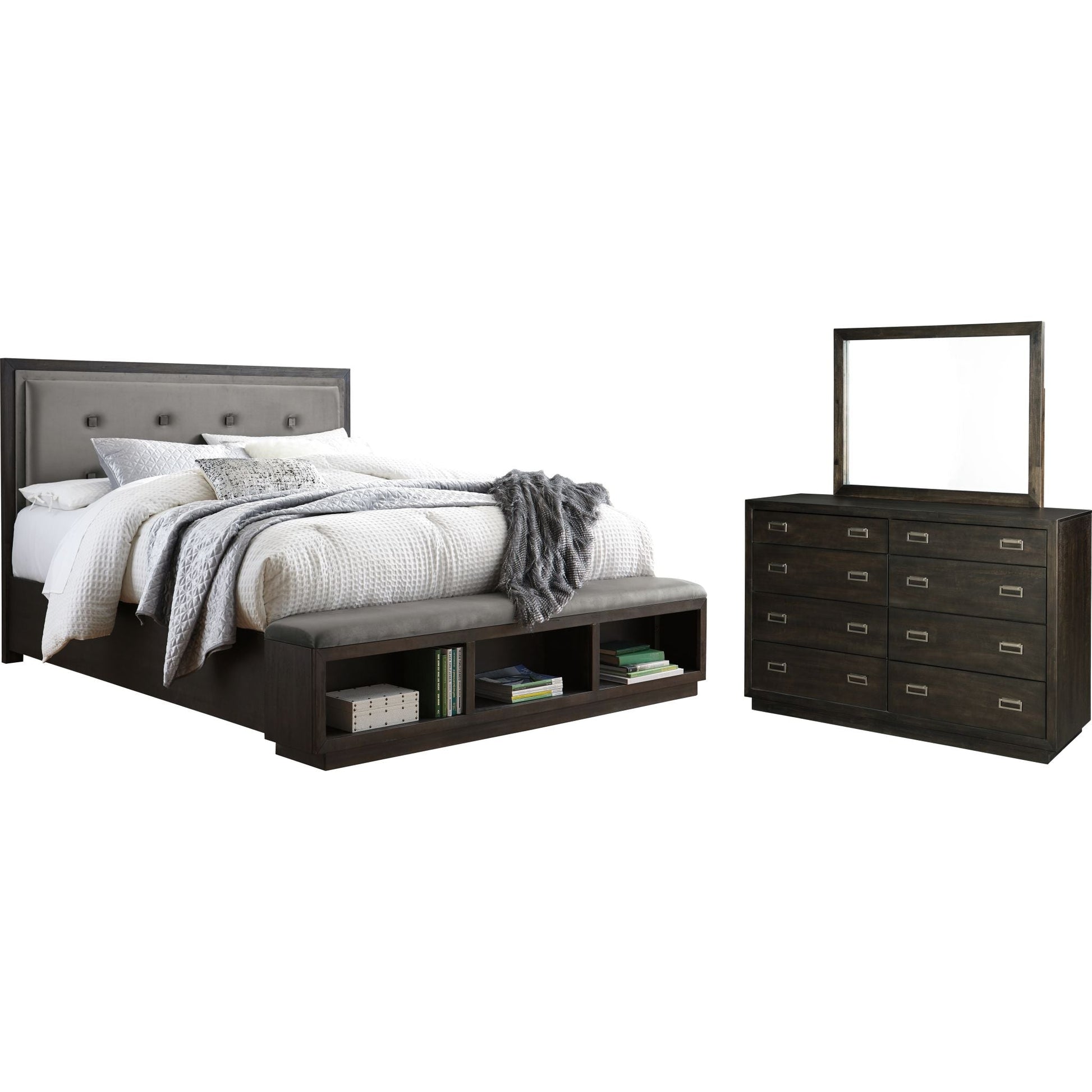 Hyndell 5 Piece Bedroom Package - Dark Brown